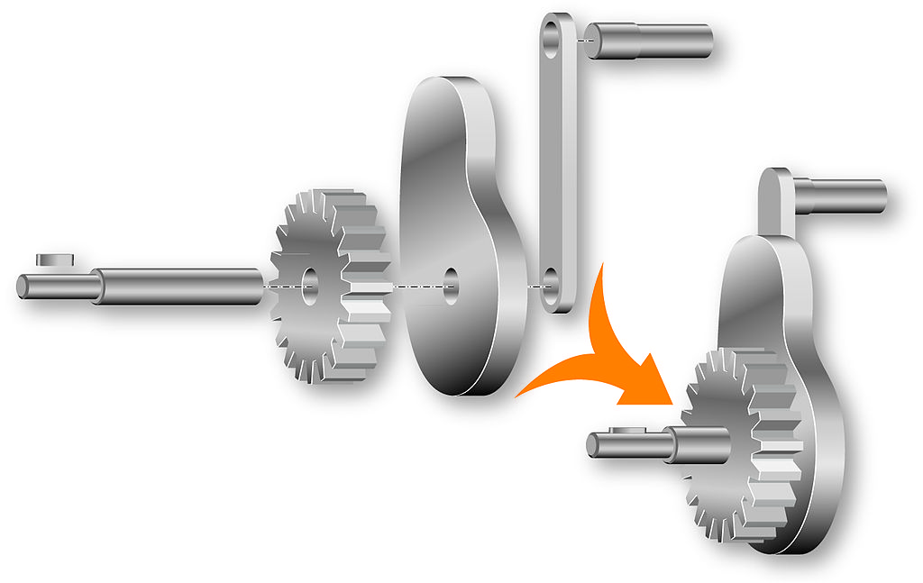 Complex geometry in one component instead of an assembly of many items By Carloburkhardt – Own work Complex geometry in one component instead of an assembly of many items By Carloburkhardt - Own work